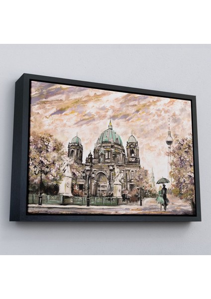 Çerçeveli Berlin Sephora Katedrali Yağlıboya Görünüm Dekoratif Kanvas Duvar TABLOSU-3501 modelleri