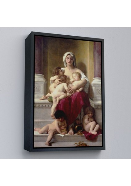 Çerçeveli Yetiştirme Yurdundaki Kadın ve Çocuklar Duvar Tablosu William-Adolphe BOUGUEREAU-6147 fırsatları