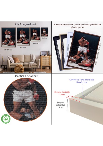 Çerçeveli Muhammet Ali Nakavt TABLOSU-7938 indirimleri