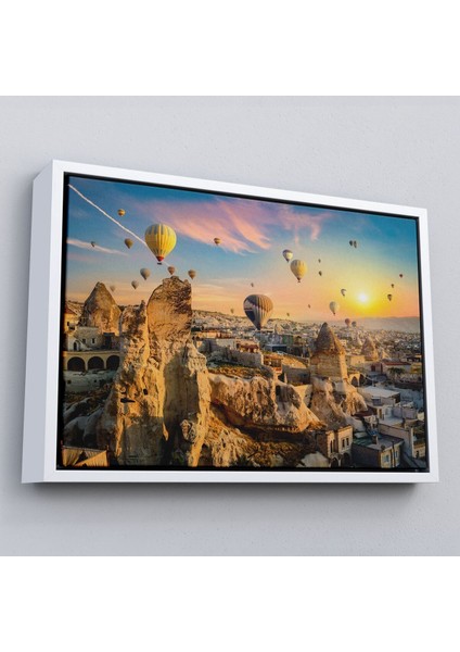 Çerçeveli Göreme Kapadokya Manzarası Duvar TABLOSU-1245