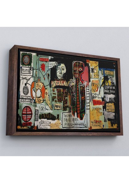 Çerçeveli Jean Michel Basquiat Notary Kanvas TABLO-5002 fiyatları