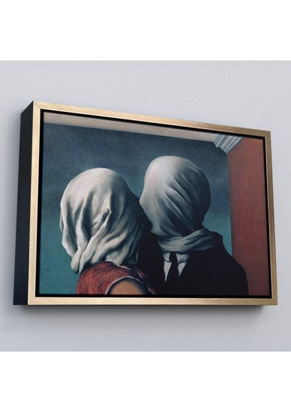Çerçeveli Rene Magritte The Lovers TABLOSU-5161