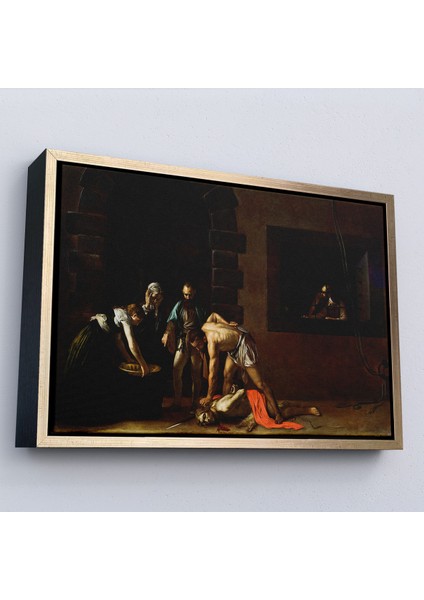 Çerçeveli Vaftizci Yahya'nın Kesilmesi Tablo-Caravaggio-The Beheading Of St John The BAPTIST-7139 fiyatları