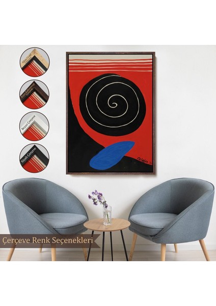 Çerçeveli Alexander Calder - Büyük Kaya Tablosu - Big BOULDER-8079