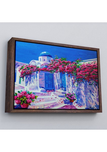 Çerçeveli Yunanistan Santorini Dekoratif Duvar TABLOSU-3677 fiyatları