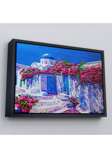 Çerçeveli Yunanistan Santorini Dekoratif Duvar TABLOSU-3677 fırsatları