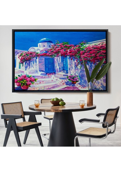 Çerçeveli Yunanistan Santorini Dekoratif Duvar TABLOSU-3677