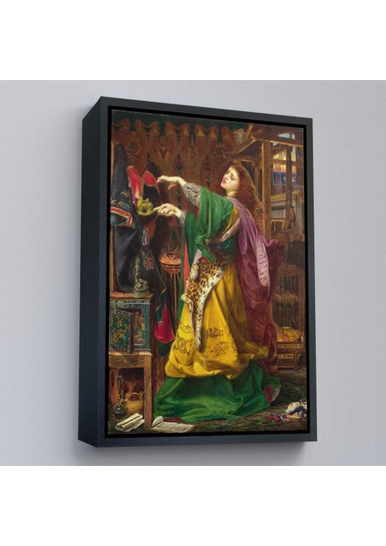 Çerçeveli Frederick Sandys'in 1864 Tarihli Bir Cadı TABLOSU-7304