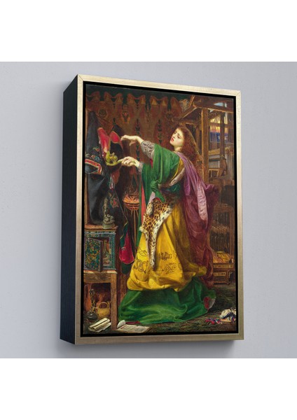 Çerçeveli Frederick Sandys'in 1864 Tarihli Bir Cadı TABLOSU-7304 modelleri