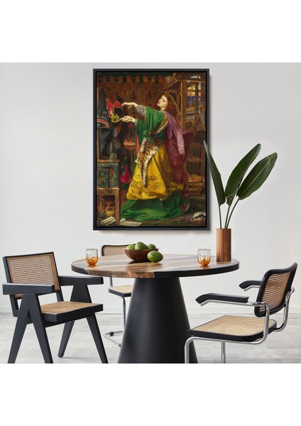 Çerçeveli Frederick Sandys'in 1864 Tarihli Bir Cadı TABLOSU-7304