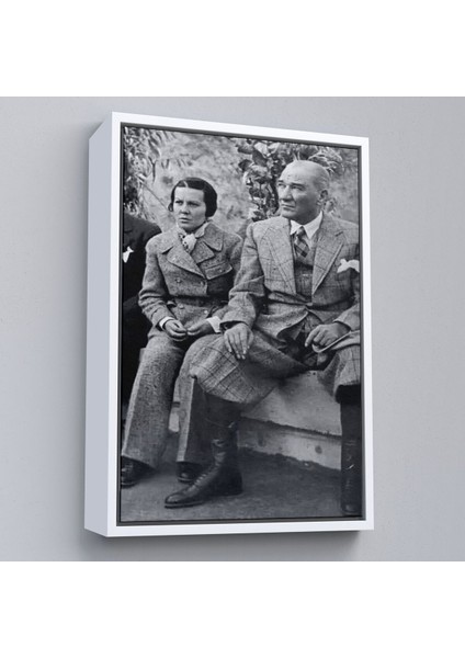 Çerçeveli Atatürk Portre Tablosu Mustafa Kemal Atatürk Dikdörtgen Dekoratif Kanvas TABLO-144 fırsatları