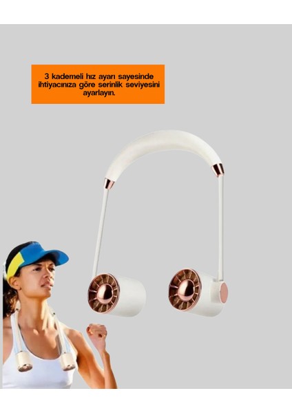 Boyun Askılı Katlanabilir Fan 1000 Mah USB Şarjlı Taşınabilir modelleri
