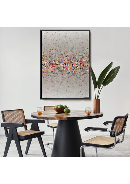Çerçeveli Renkli Çiçekler Duvar TABLOSU-6085
