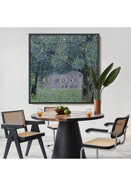 Çerçeveli Gustav Klimt'in Avusturya'daki Çiftlik Evi TABLOSU-8343