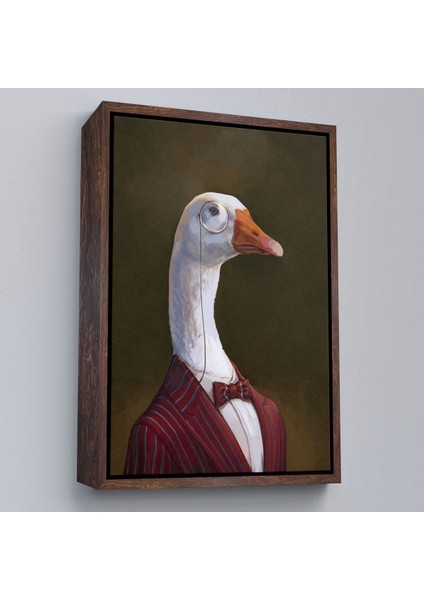 Çerçeveli Gözlüklü Insan Vücutlu Kaz Pop Art Kanvas TABLO-5245 fiyatları