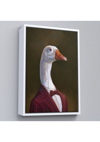 Çerçeveli Gözlüklü Insan Vücutlu Kaz Pop Art Kanvas TABLO-5245 fırsatları