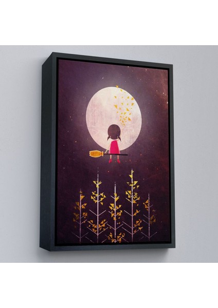 Çerçeveli Küçük Bir Gece Gezgini TABLOSU-6270