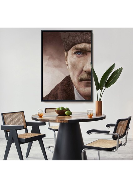 Çerçeveli Mustafa Kemal Atatürk Dekoratif Duvar Tablosu -6166
