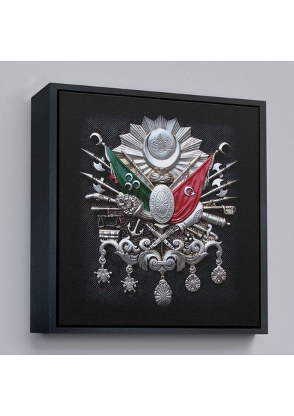 Çerçeveli Osmanlı Tuğrası Dekoratif Kanvas TABLO-5803