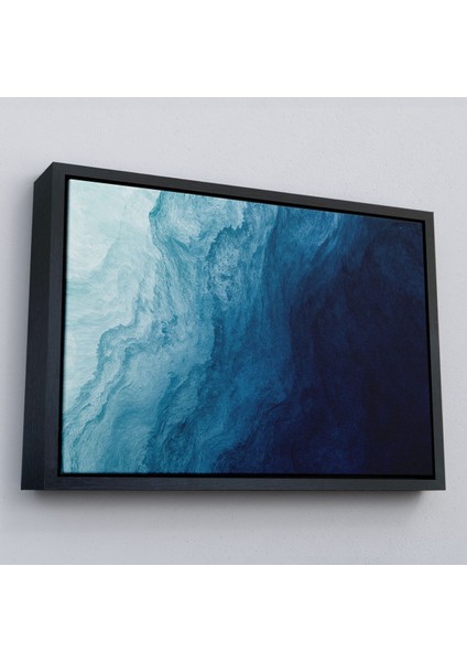 Çerçeveli Okyanus Katmanları Soyut Modern Görüntüsü Kanvas TABLO-5043 modelleri