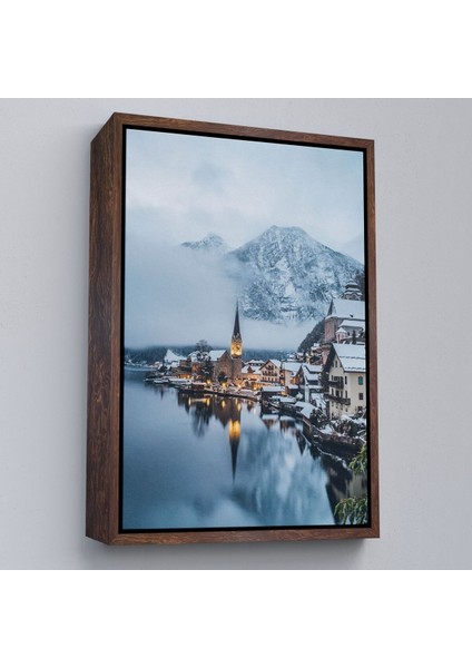 Çerçeveli Hallstatt Avusturya Manzarası Duvar TABLOSU-6028 fiyatları