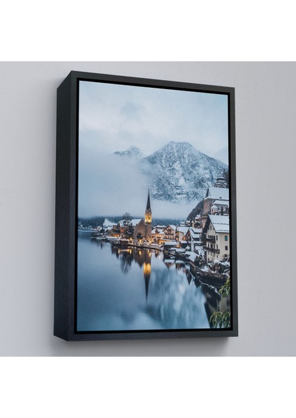 Çerçeveli Hallstatt Avusturya Manzarası Duvar TABLOSU-6028 modelleri