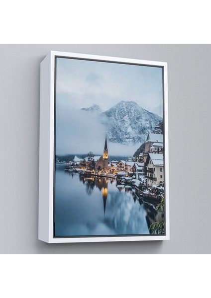 Çerçeveli Hallstatt Avusturya Manzarası Duvar TABLOSU-6028 fırsatları