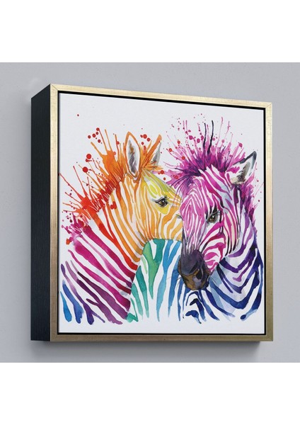 Çerçeveli Zebralar Dekoratif Kanvas TABLO-5810