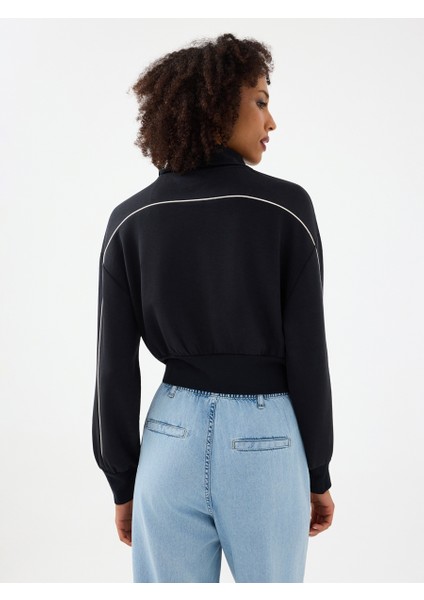 Long Crop Kadın Sweatshirt modelleri