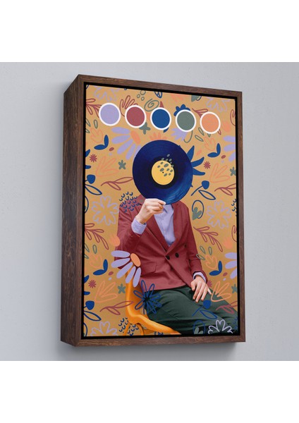 Çerçeveli Sansalyede Oturan Adam Pop Art TABLO-7978 fiyatları
