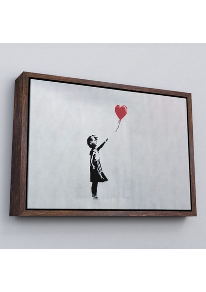 Çerçeveli Banksy Kırmızı Balonu Uçup Giden Kız Kanvas TABLOSU-5059 fiyatları