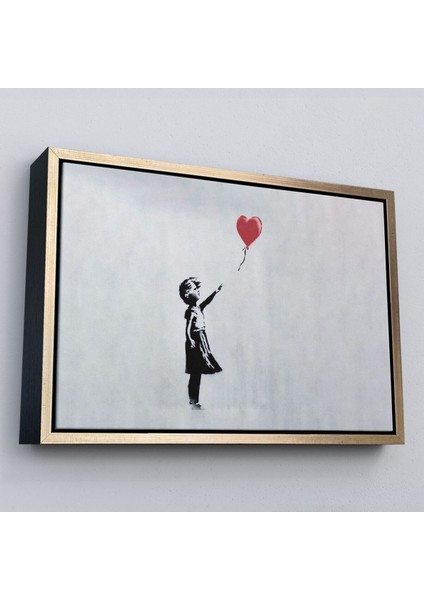 Çerçeveli Banksy Kırmızı Balonu Uçup Giden Kız Kanvas TABLOSU-5059 modelleri
