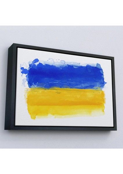 Çerçeveli Ukrayna BAYRAĞI-7268