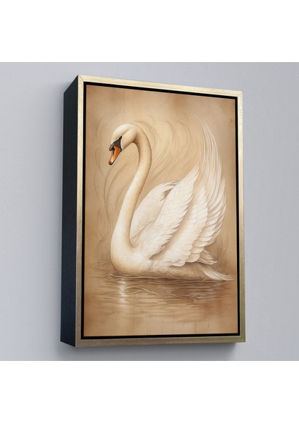 Çerçeveli Beyaz Zarif Kuğu TABLO-7603 modelleri