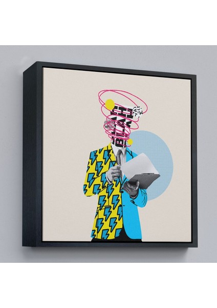 Çerçeveli Çizgi Roman Kahramanı Kahvesini Yudumluyor Pop Art Kanvas TABLO-5800 modelleri