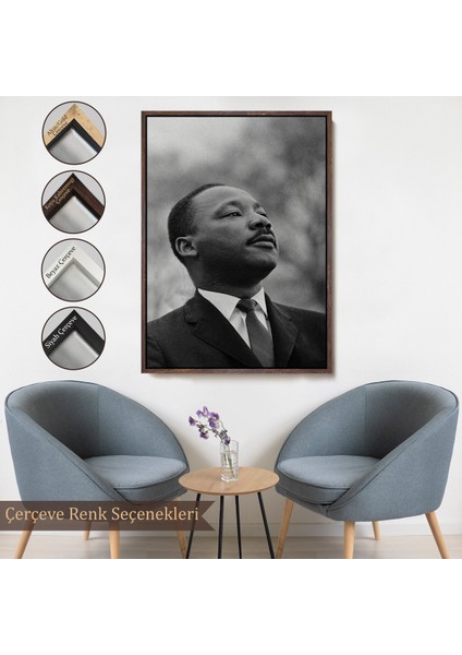 Çerçeveli Martin Luther King Dekoratif Kanvas Duvar TABLOSU-6374