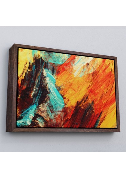Çerçeveli Fütüristik Soyut Görünüm Dekoratif Kanvas Duvar TABLOSU-3560 fiyatları