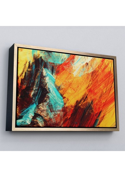 Çerçeveli Fütüristik Soyut Görünüm Dekoratif Kanvas Duvar TABLOSU-3560 modelleri