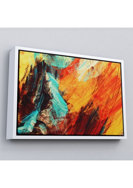 Çerçeveli Fütüristik Soyut Görünüm Dekoratif Kanvas Duvar TABLOSU-3560 fırsatları