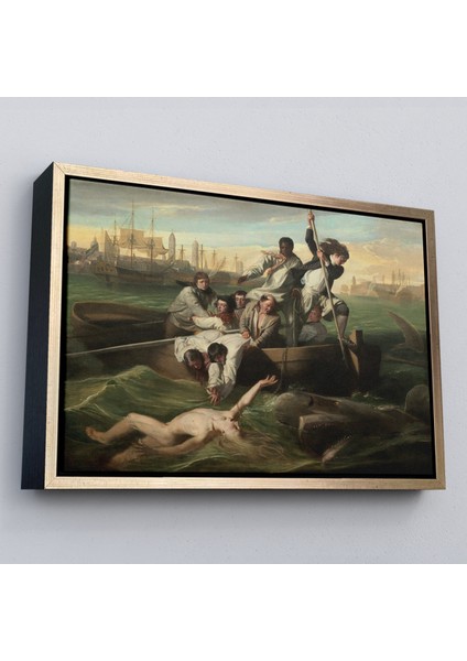 Çerçeveli Watsob ve Köpek Balığı Tablosu - Watson And The Shark 1778-6658 modelleri