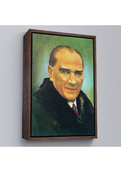 Çerçeveli Atatürk Portre Tablosu Mustafa Kemal Atatürk Dikdörtgen Dekoratif Kanvas Tablo-70 fiyatları