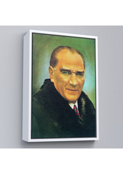 Çerçeveli Atatürk Portre Tablosu Mustafa Kemal Atatürk Dikdörtgen Dekoratif Kanvas Tablo-70 fırsatları