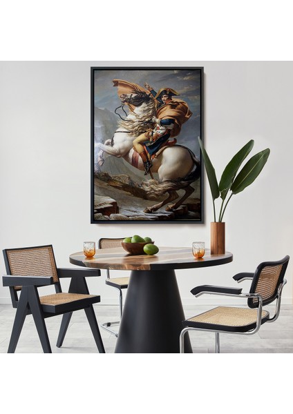 Çerçeveli Bonaparte Franchissant Le Grand-Saint-Bernard TABLOSU-6296