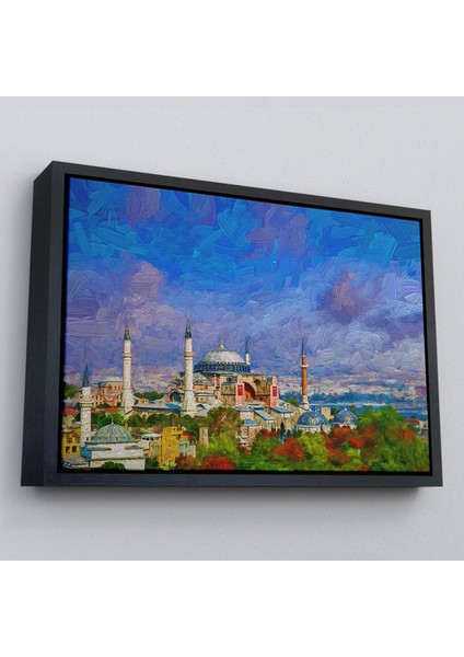 Çerçeveli Ayasofya Camii Yağlıboya Görünüm Kanvas Duvar TABLOSU-3690 fırsatları