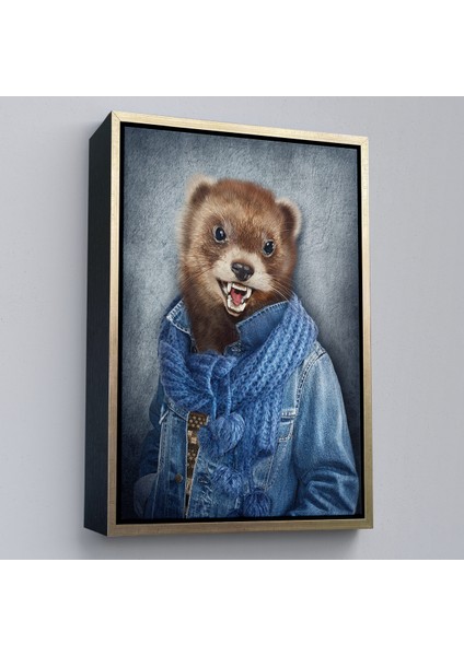 Çerçeveli Simsar Kafalı Insan Kanvas TABLO-4990 fiyatları