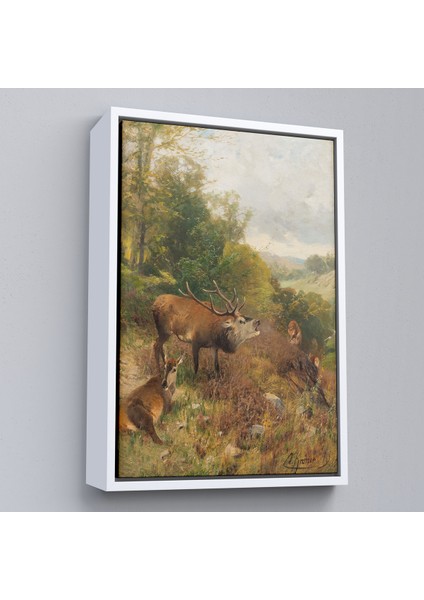 Çerçeveli Bağıran Geyik TABLOSU-7384