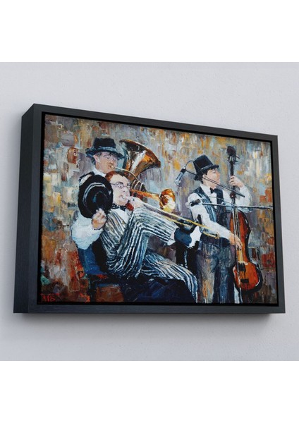 Çerçeveli Müzik Çalan Orkestra Dekoratif Duvar TABLOSU-3743 fırsatları