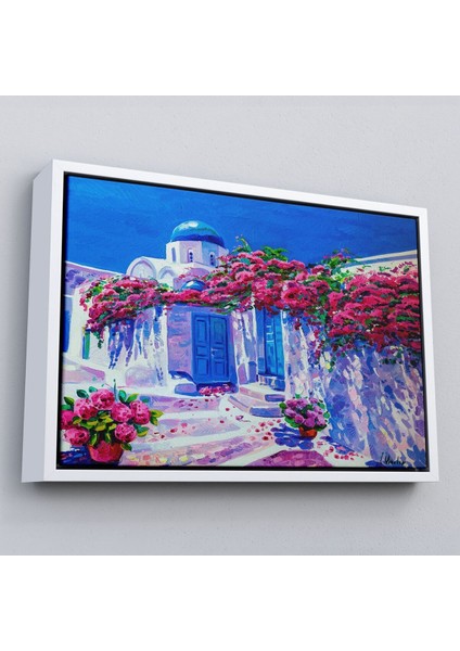 Çerçeveli Yunanistan Santorini Dekoratif Duvar TABLOSU-3677 fırsatları