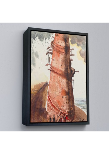 Çerçeveli Salvador Dali - Kule TABLO-7394 modelleri