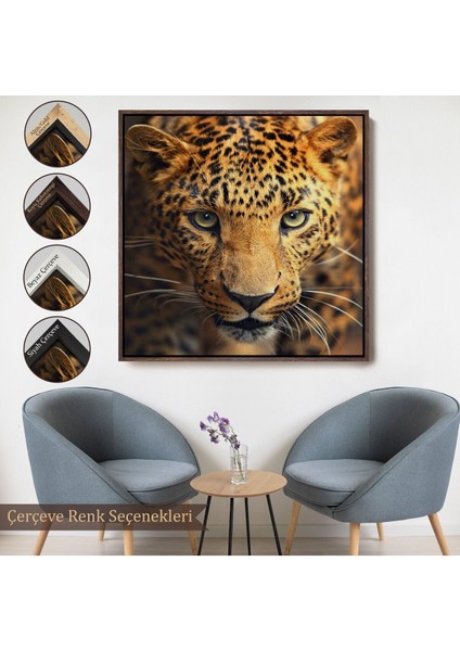 Çerçeveli Leopar Dekoratif Kanvas TABLO-5811